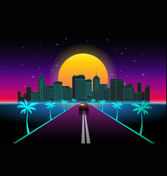 Neon City Landscape