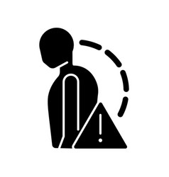 Severe Stiff Scoliosis Black Glyph Icon