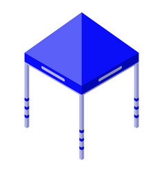 Blue Gazebo Icon Isometric Style