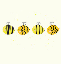 Cartoon Of Several Bees He Looked