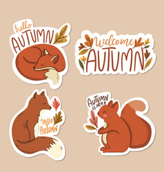 Hello Autumn Cute Fox Sticker