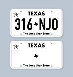 License Plate Of Texas Car Number Plate