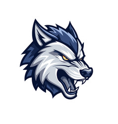 Wolf Head Mascot Logo