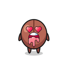 Falling In Love Expression A Cute Coffee Bean