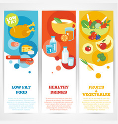 Healthy Eating Vertical Banner Set