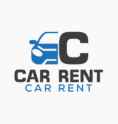 Letter C Rent Car Logo Design Template Automotive