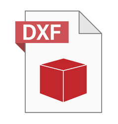 Modern Flat Design Of Dxf File Icon For Web