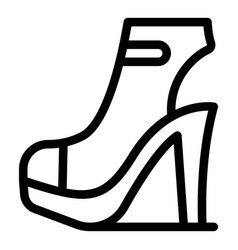 Woman Pumps Icon Outline High Heels Shoes