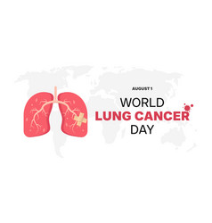 World Lung Cancer Day Poster Design August 1