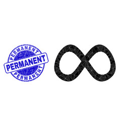 Distress Permanent Round Stamp And Curve Infinity