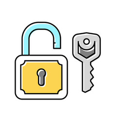 Key Padlock Color Icon