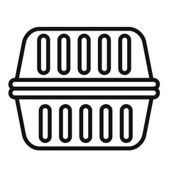 Plastic Fast Food Box Icon Outline Pack