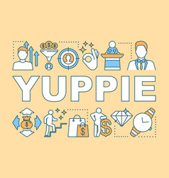 Yuppie Word Concepts Banner Young Urban