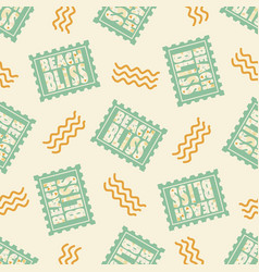 Beach Bliss Typography Seamless Pattern