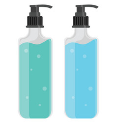 Blue And Green Handwash On A White Background