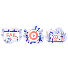 Fail Start Up Business Not Hit Target Arrows