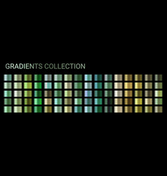 Green Chrome Gradient Set Colorful Palette