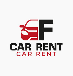 Letter F Rent Car Logo Design Template Automotive