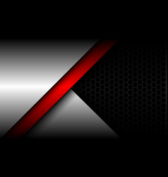 Abstract Red Line Slash Silver Triangle Dark Grey