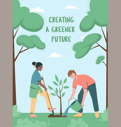 Environmental Care Poster People Planting Trees