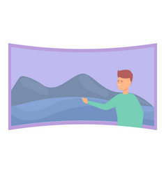 Mountain Virtual Tour Icon Cartoon Online