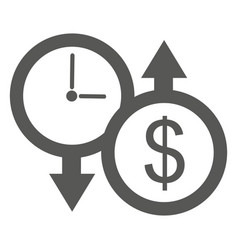 Down Clock Up Dollar Icon