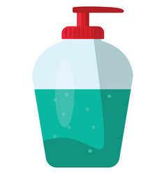 Green Sanitary Handwash On A White Background