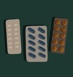 A Set Of Pills Different Types