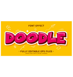 Doodle Kawaii Cute Editable Text Effect