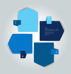 Four Steps Arrow Scheme Chart Diagram Module