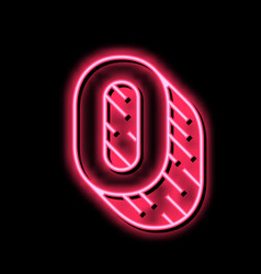 Null Number Neon Glow Icon