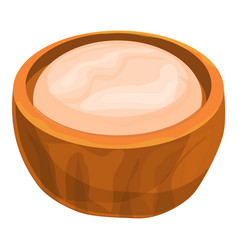 Cutted Shea Tree Nut Icon Cartoon Style