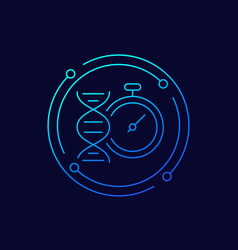 Fast Dna Test Icon Genetic Testing Linear Design