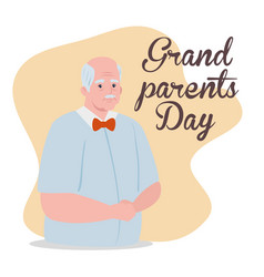 Happy Grand Parents Day With Cute Grandfather