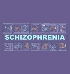 Schizophrenia Blue Word Concept