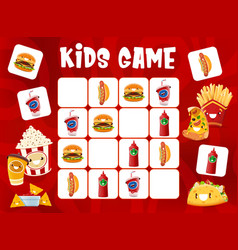 Sudoku Kids Game Cartoon Takeaway Fast Food