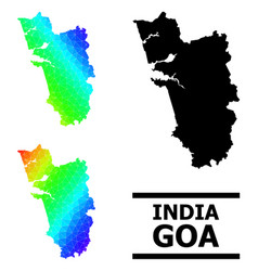 Triangle Filled Rainbow Map Of Goa State