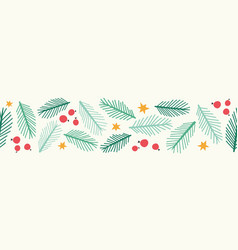 Christmas Berry Background Border Pattern