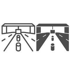 Customs Drive Through Road Tollgate Line