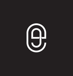 Letter Eg Simple Rotate Line Logo