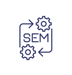 Sme Icon With Gears And Arrows Line