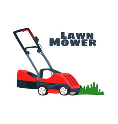 With Electric Red Lawn Mower