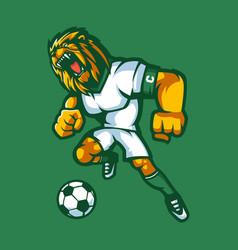 Lion Soccer Mascot