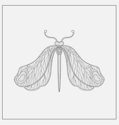 Art Nouveau Style Dragonfly Insect Basic Element