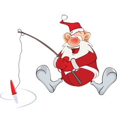 Cute Santa Claus Fisherman