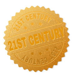 Golden 21st Century Medal Stamp