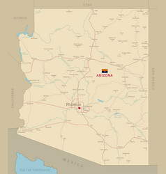 Road Map Of Arizona American Federal State