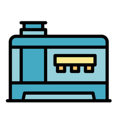 Solar Generator Icon Flat