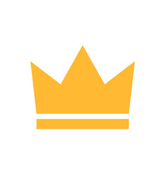 Gold Crown Icon Isolated