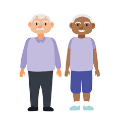 Interracial Old Men Group Avatars Characters